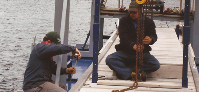 Rigging a Puddicombe Dock for Transport in Georgian Bay